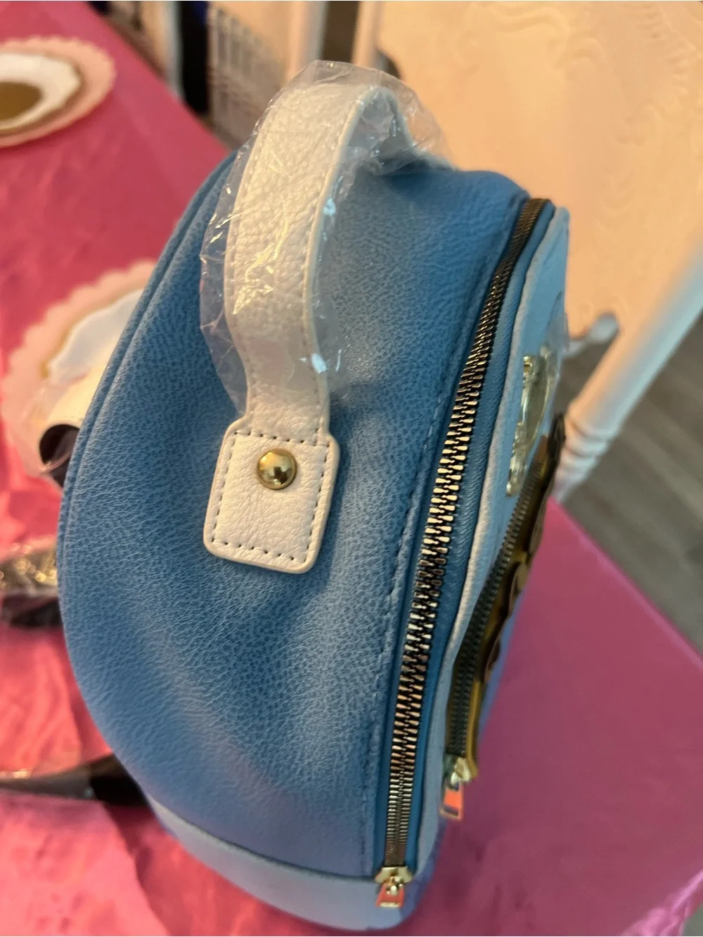Cinderella Blue Fairy Tale Castle Clock Mini Backpack